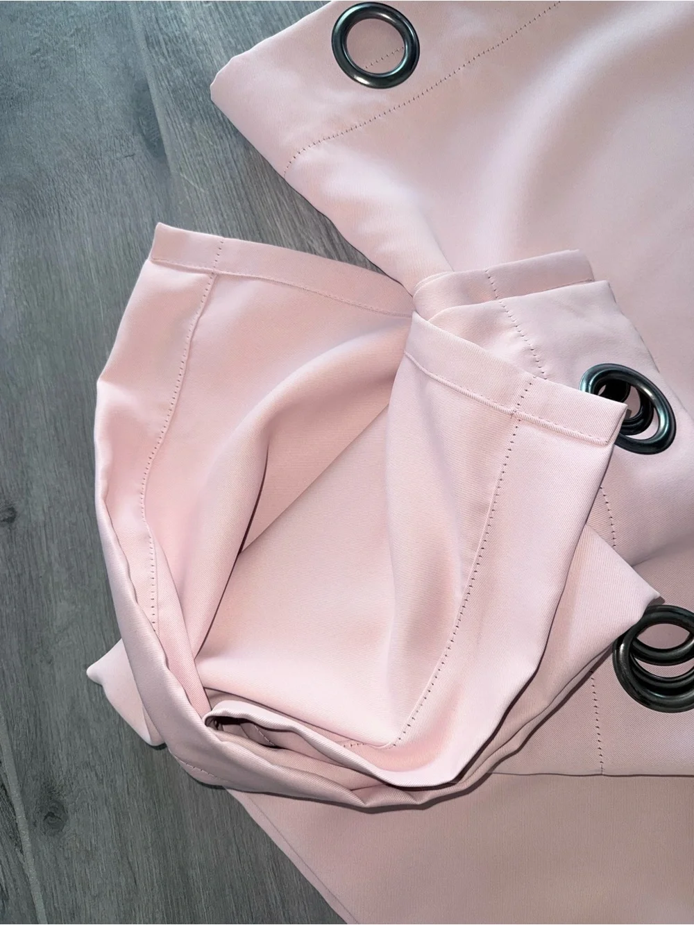 Blush Pink Curtain Panels with Silver Grommets 52” x 84” 2 panels